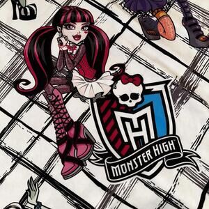 Monster High Mattel 2013 Twin Flat Sheet 100% Polyester Very Good Condition